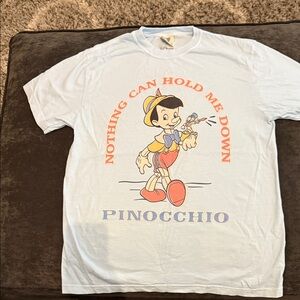 Disney Pinocchio adult T-Shirt - Light Blue brand new size M